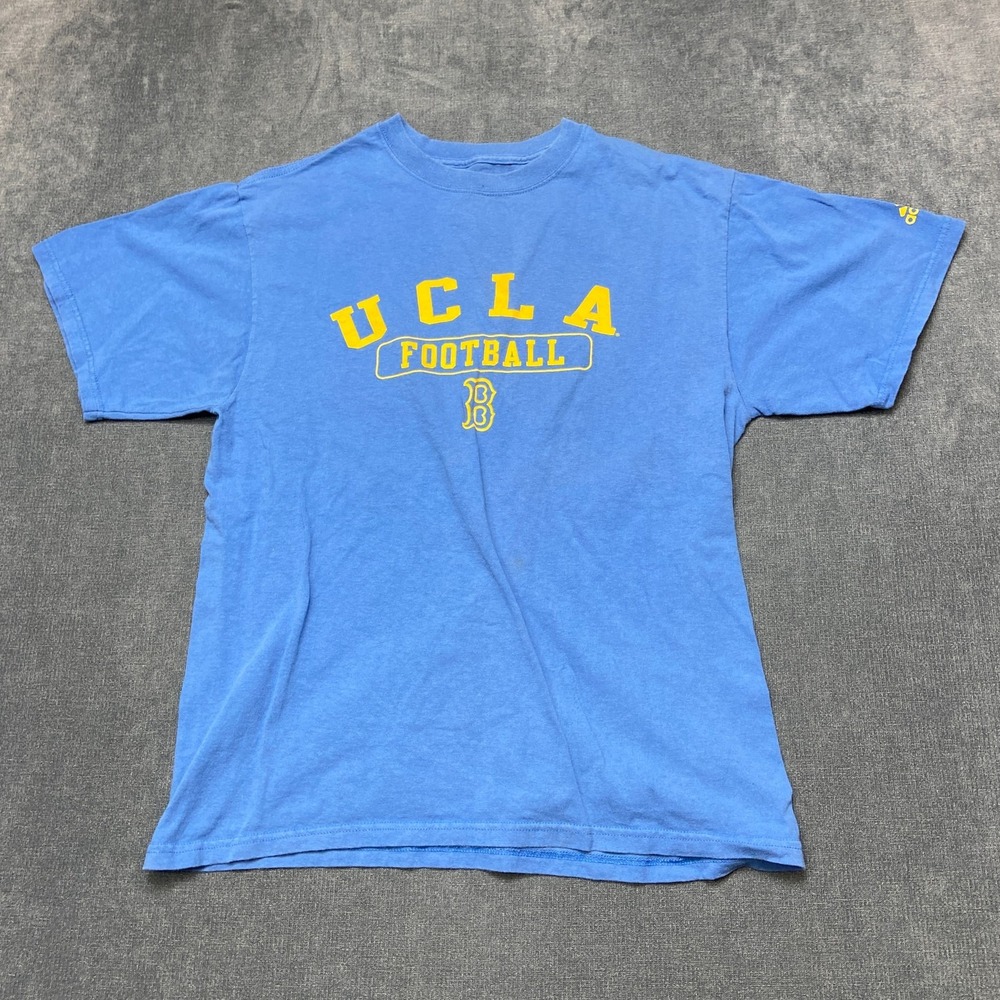 Adidas UCLA Bruins Football T Shirt Mens Small Blue Graphic Print Short Sleeve
